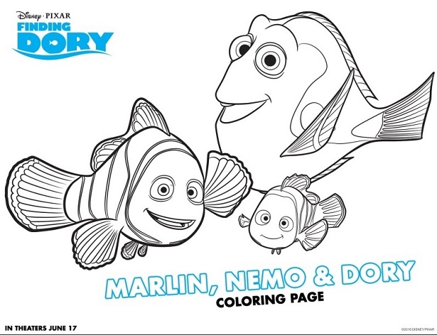 Finding Dory - Coloring Pages