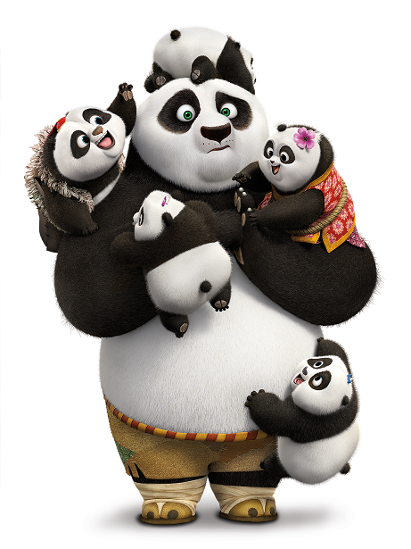 Po with Panda Babies_Kung Fu Panda 3