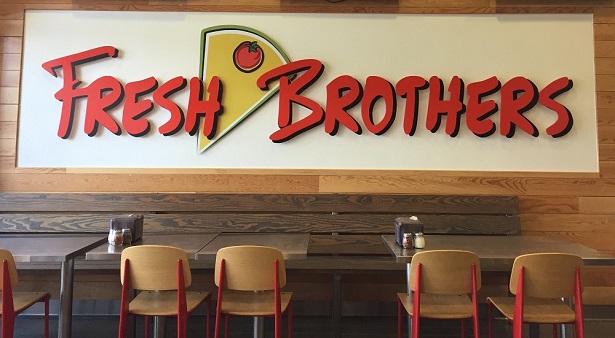 Fresh Brothers Signage White Pizza