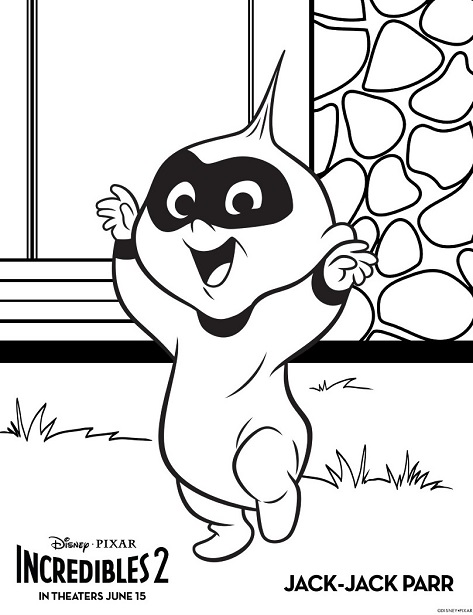Incredibles 2 Coloring Page