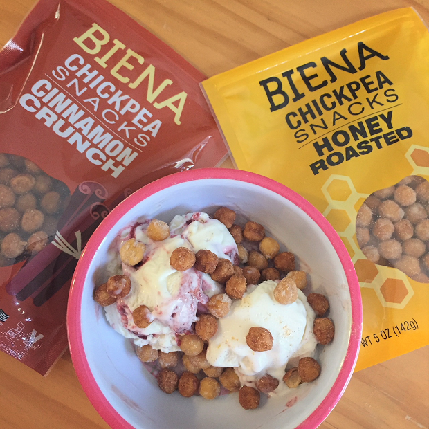 Biena Snacks - cinnamon crunch and honey roasted Ice Cream