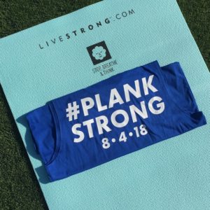 LIVESTRONG - PlankStrong yoga mat and t-shirt