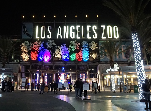 LA Zoo Lights 2018 sign