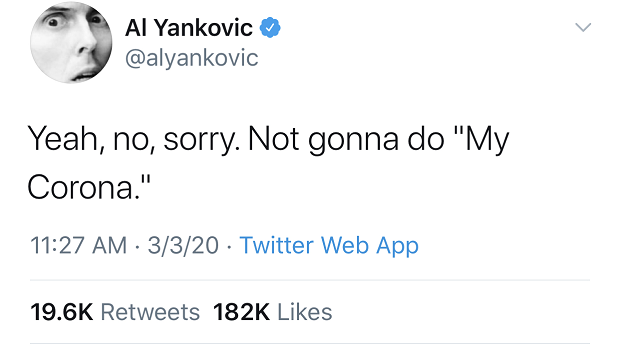 Keep Calm - Al Yankovic Tweet