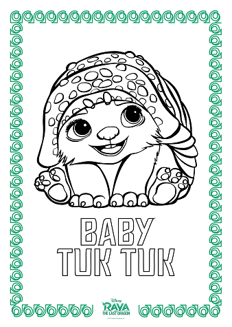 Baby Tuk Tuk_Coloring Page