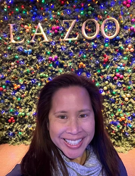 LA Zoo Lights backdrop