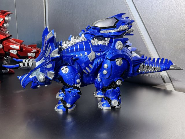 Blue armored dinosaur